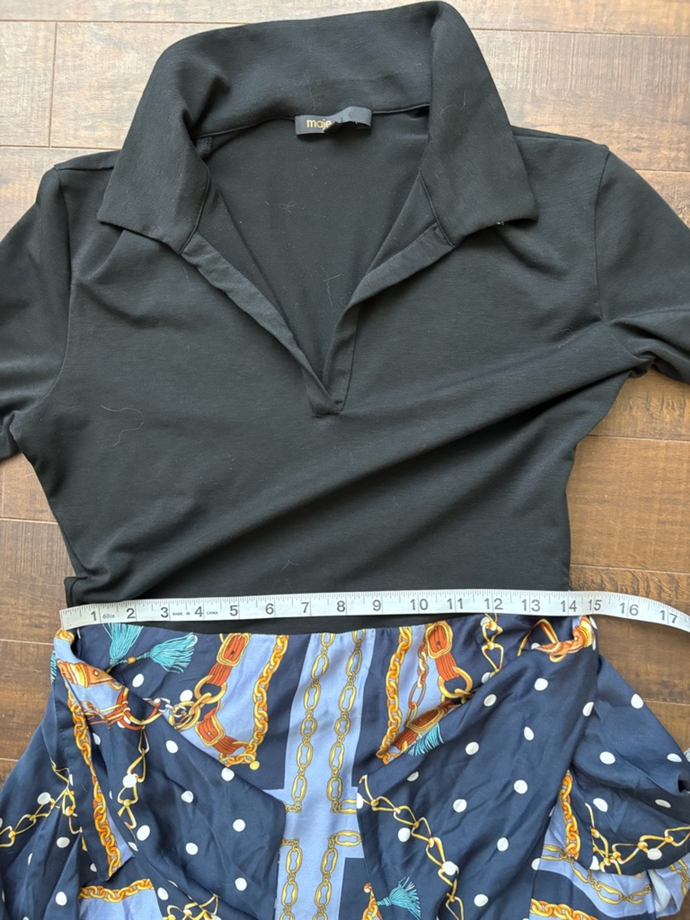 Maje Raprichaine Mixed Media Hankerchief midi dress - Picture 8 of 16